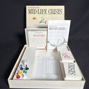 VINTAGE Mid Life Crisis Board Game COMPLETE The Game Works 1982 Old Humor Funny